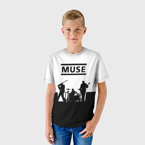 Детская футболка 3D с принтом Muse, фото на моделе #1