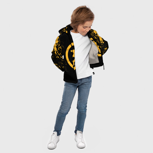 Зимняя куртка для мальчиков 3D с принтом Биткоин bitcoin, вид сбоку #3