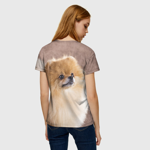 Женская 3D футболка с принтом Шпитс, вид сзади #2