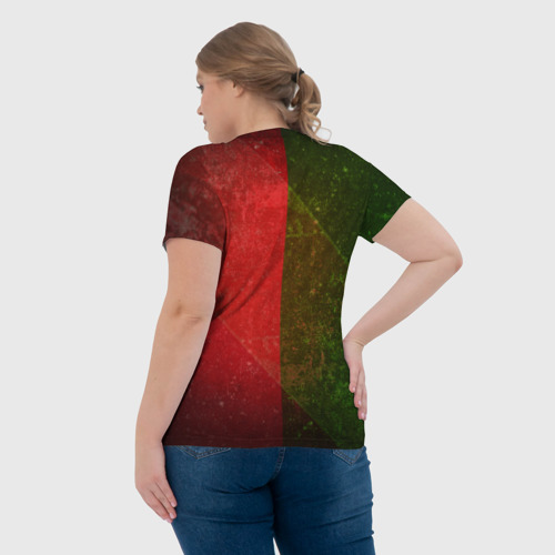 Женская футболка 3D с принтом Локомотив, вид сзади #2