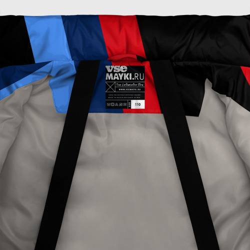 Зимняя куртка для девочек 3D с принтом BMW 2021 M SPORT / БМВ М СПОРТ, фото #5
