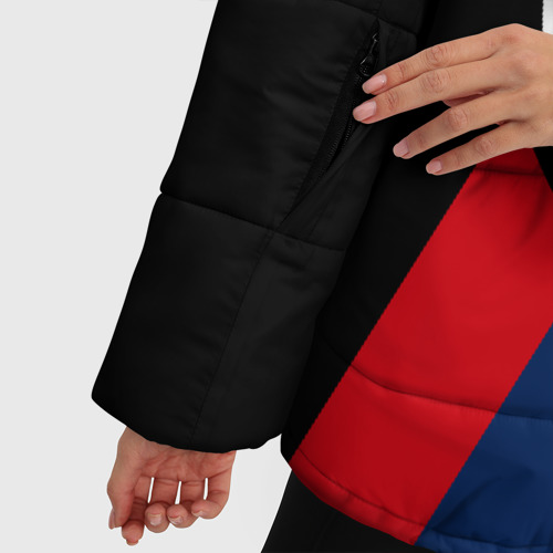 Женская зимняя куртка 3D с принтом BMW 2021 M SPORT / БМВ М СПОРТ, фото #4