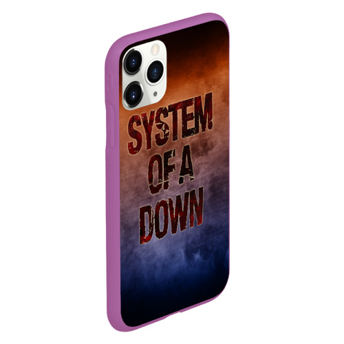 Чехол для iPhone 11 Pro матовый с принтом System of a Down, вид сбоку #3