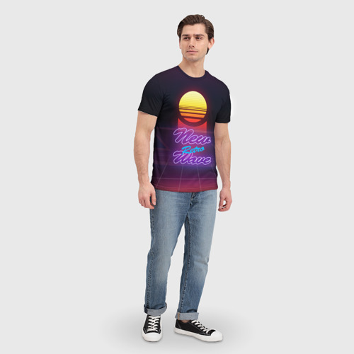 Мужская футболка 3D с принтом New Retro Wave, вид сбоку #3