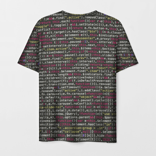 Мужская футболка 3D с принтом Programming , Программирование, вид сзади #1