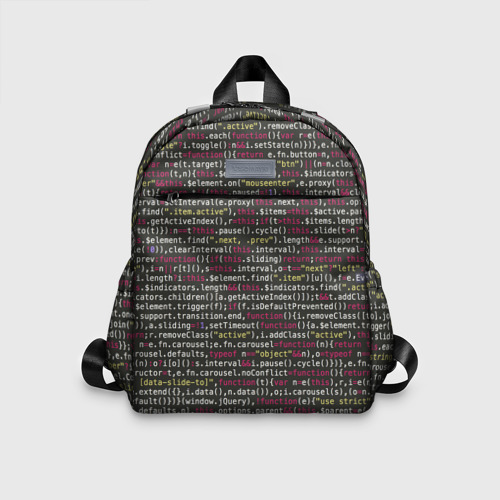 Детский рюкзак 3D с принтом Programming , Программирование, вид спереди #2