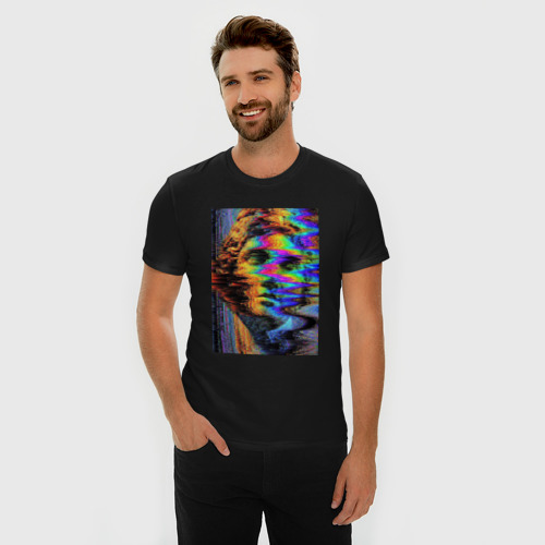 Мужская футболка премиум с принтом Pixel art, фото на моделе #1