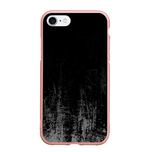 Чехол для iPhone 7/8 матовый с принтом Black Grunge, вид спереди #2