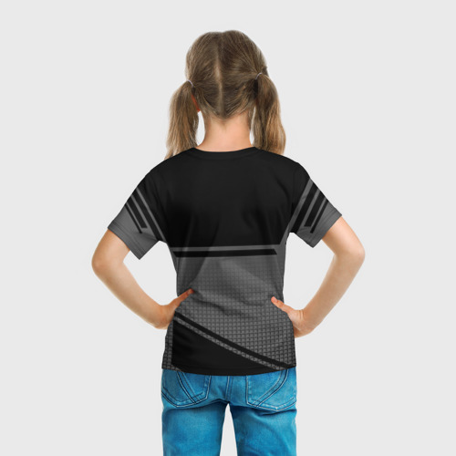 Детская футболка 3D с принтом AUDI  SPORT, вид сзади #2