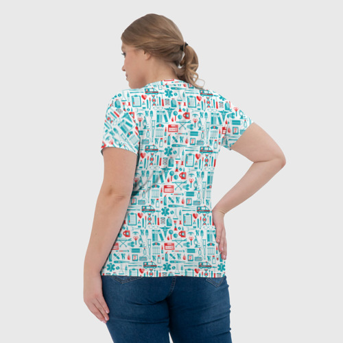 Женская футболка 3D с принтом 36,6, вид сзади #2