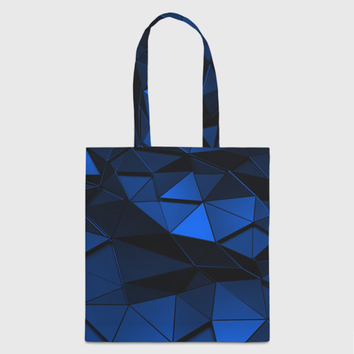 Шоппер 3D с принтом Blue abstraction collection, вид спереди #2