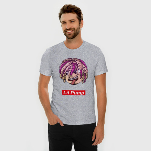 Мужская футболка премиум с принтом Lil Pump, фото на моделе #1