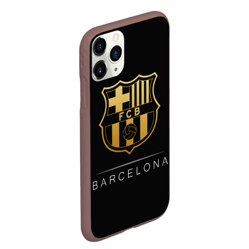 Чехол для iPhone 11 Pro Max матовый с принтом Barcelona Gold Edition, вид сбоку #3