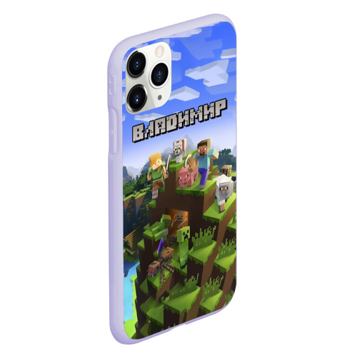 Чехол для iPhone 11 Pro матовый с принтом Владимир - Minecraft, вид сбоку #3