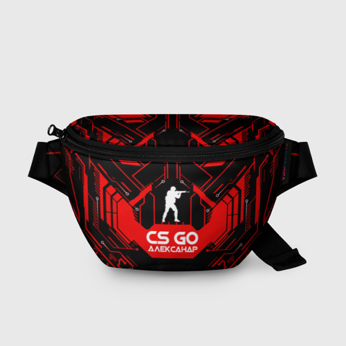 Поясная сумка 3D с принтом Counter Strike-Александр, вид спереди #2