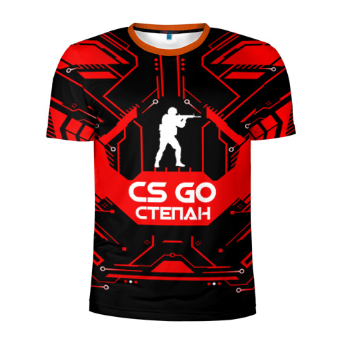 Мужская футболка 3D спортивная с принтом Counter Strike-Степан, вид спереди #2