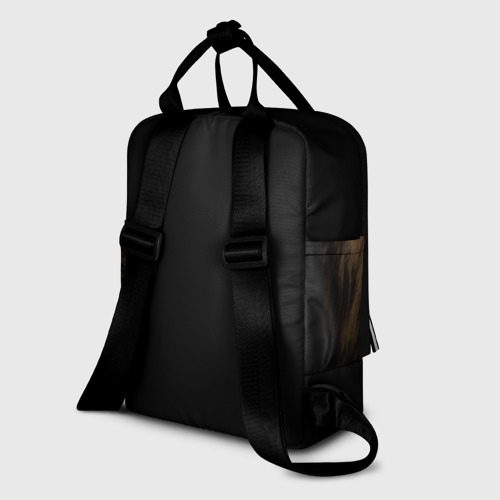 Женский рюкзак 3D с принтом Лев, вид сзади #1