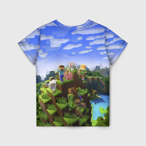 Детская 3D футболка с принтом Даниил - Minecraft, вид сзади #1