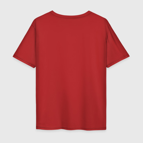 Мужская футболка хлопок Oversize с принтом РОКК ЕБОЛ, вид сзади #1