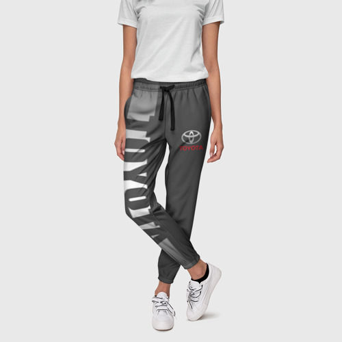 Женские брюки 3D с принтом TOYOTA | ТОЙОТА, фото на моделе #1