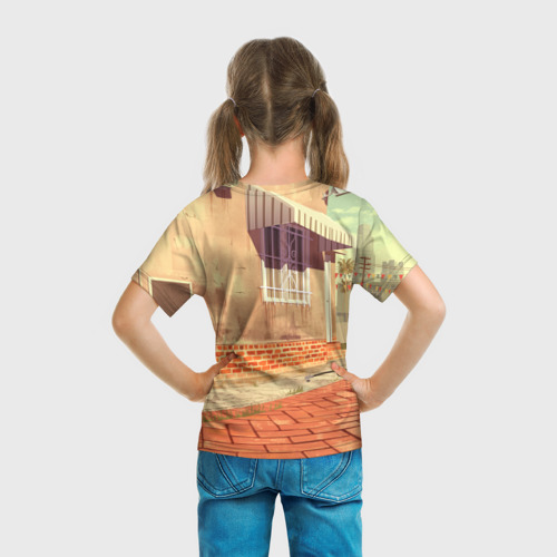Детская футболка 3D с принтом GTA V - Чоп, вид сзади #2