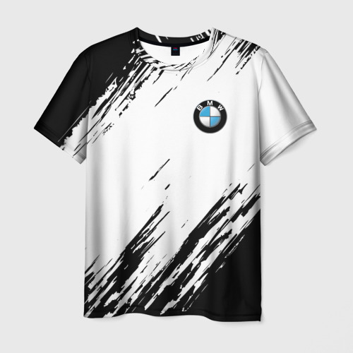 Мужская футболка 3D с принтом BMW БМВ, вид спереди #2