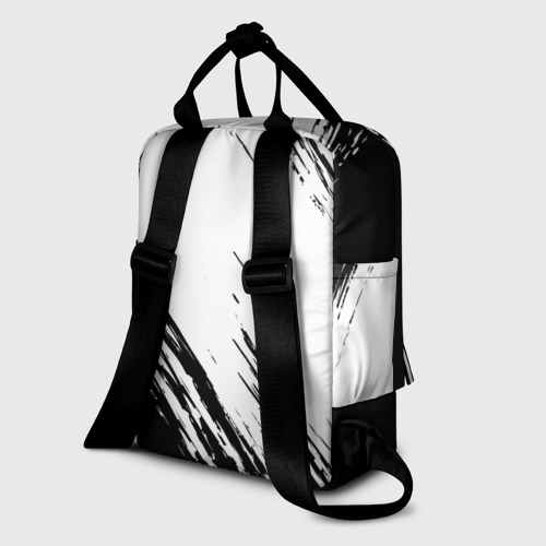 Женский рюкзак 3D с принтом MERCEDES BENZ SPORT, вид сзади #1
