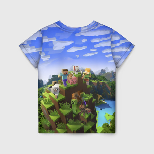 Детская 3D футболка с принтом Владислав - Minecraft, вид сзади #1
