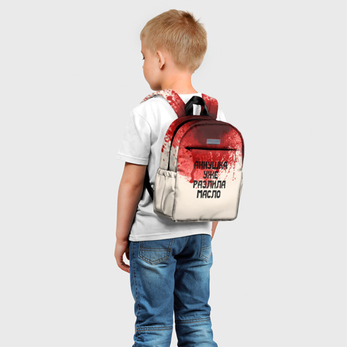 Детский рюкзак 3D с принтом Аннушка разлила масло, фото на моделе #1