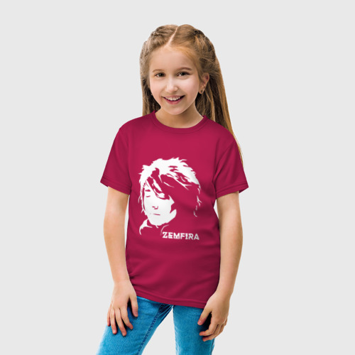 Детская футболка хлопок с принтом Zemfira, вид сбоку #3