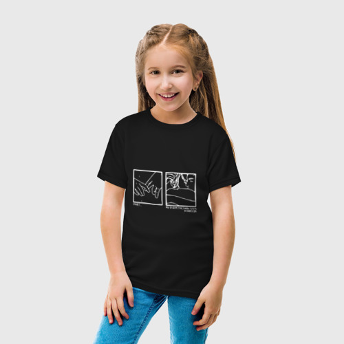 Детская футболка хлопок с принтом Сплин – Романс (Привет Мы будем счастливы теперь И навсегда ), вид сбоку #3