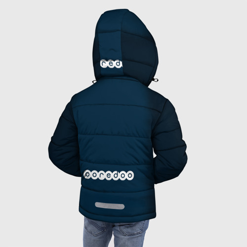 Зимняя куртка для мальчиков 3D с принтом PSG Форма Новая Home 18-19, вид сзади #2