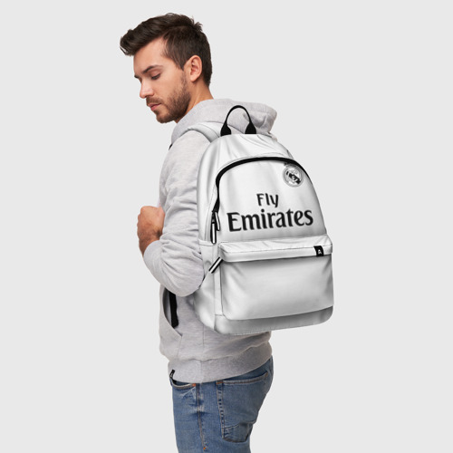 Рюкзак 3D с принтом Реал Мадрид Форма Новая 18/19, фото на моделе #1
