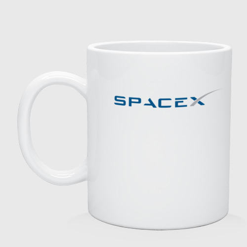 Кружка керамическая с принтом SpaceX, вид спереди #2