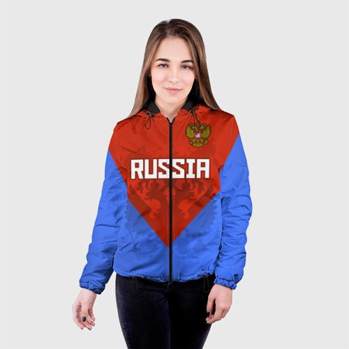 Женская куртка 3D с принтом Russia, фото на моделе #1