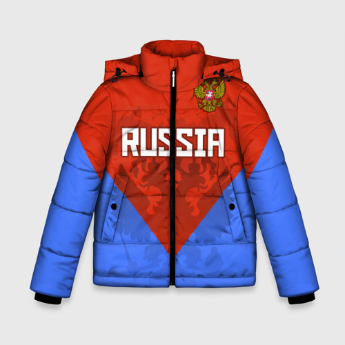 Зимняя куртка для мальчиков 3D с принтом Russia, вид спереди #2