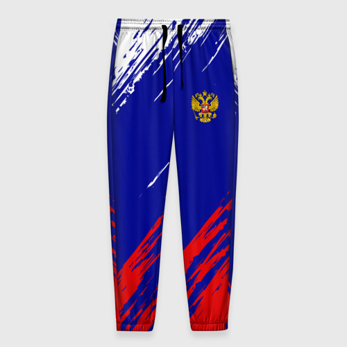 Мужские брюки 3D с принтом RUSSIA SPORT / РОССИЯ СПОРТ, вид спереди #2
