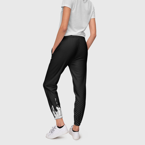 Женские брюки 3D с принтом Russia black collection, вид сзади #2