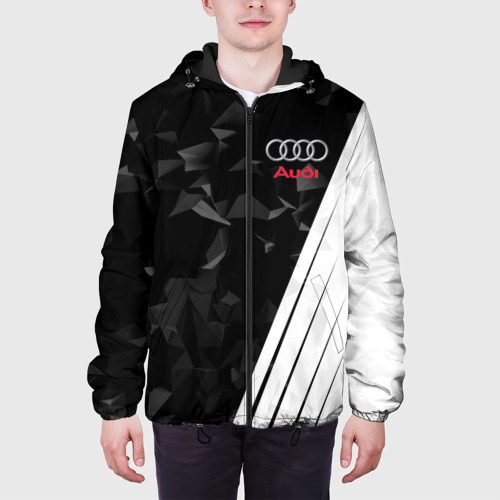 Мужская куртка 3D с принтом Audi sport, вид сбоку #3