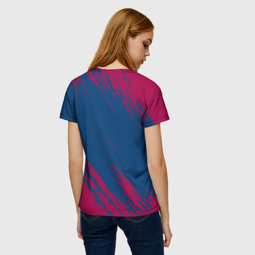 Женская футболка 3D с принтом FC Barca 2018 Original, вид сзади #2