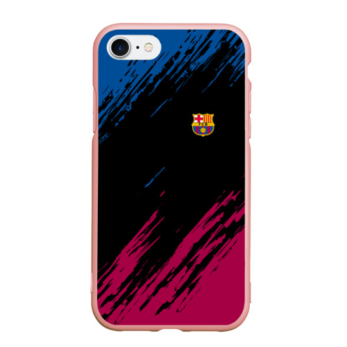 Чехол для iPhone 7/8 матовый с принтом FC BARCELONA (BARCA) | ФК БАРСЕЛОНА, вид спереди #2