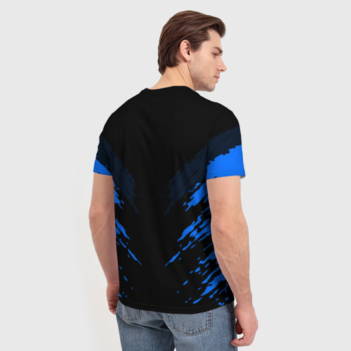 Мужская 3D футболка с принтом JUVENTUS 2018 SPORT, вид сзади #2