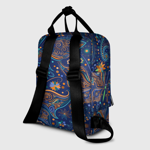 Женский рюкзак 3D с принтом Необычные узоры, вид сзади #1