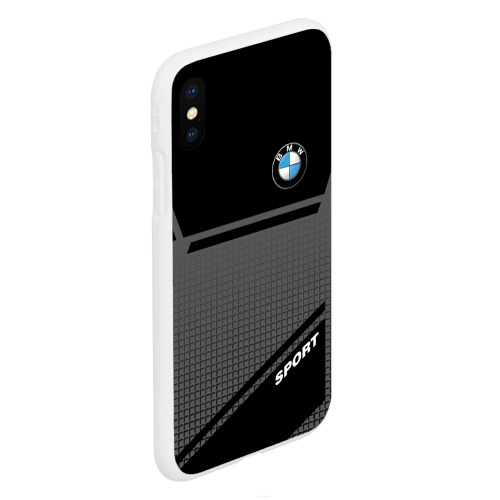 Чехол для iPhone XS Max матовый с принтом BMW SPORT, вид сбоку #3