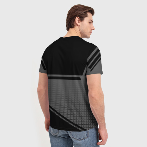Мужская 3D футболка с принтом TOYOTA | ТОЙОТА, вид сзади #2