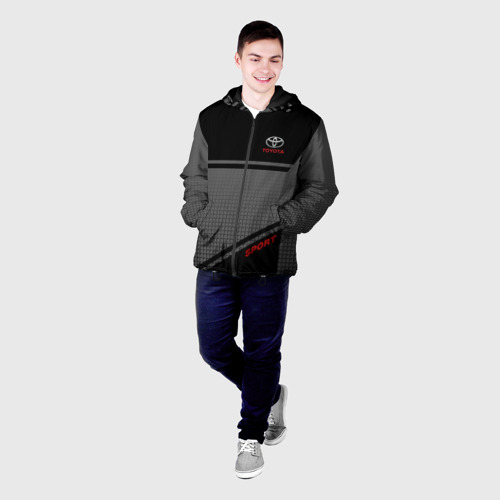 Мужская куртка 3D с принтом TOYOTA | ТОЙОТА, фото на моделе #1