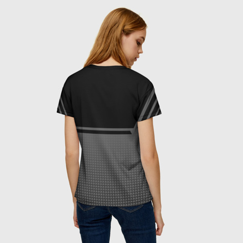 Женская футболка 3D с принтом MITSUBISHI SPORT, вид сзади #2