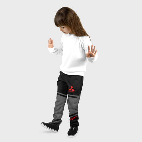 Детские брюки 3D с принтом MITSUBISHI SPORT, фото на моделе #1