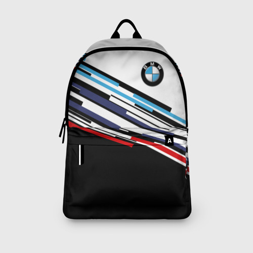 Рюкзак 3D с принтом BMW BRAND COLOR | БМВ, вид сбоку #3