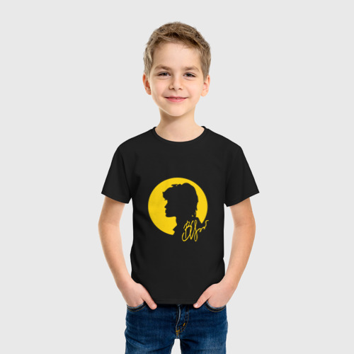 Детская футболка с принтом Виктор Цой, фото на моделе #1